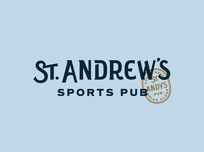 St. Andrew's bar golf logotype old english omaha pub sans serif scottish sports branding stamp vintage