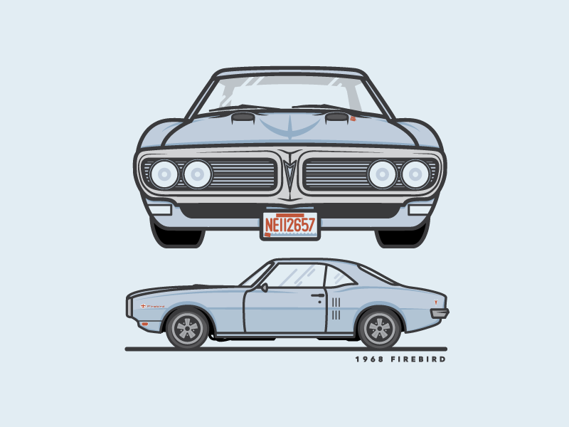 '68 Firebird by Ryan Tantillo on Dribbble