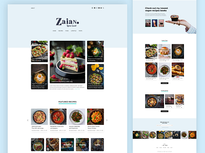 Simple Food Blog Landing Page adobexd blog website branding business website clean creative dashboard designuiux dribbble flatdesign food food website landingpage modern simple ui useful ux webdesign websitelandingpage