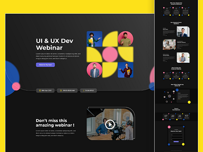 Webinar Landing Page adobexd clean course creative designuiux dribbble flatdesign freelance landingpage landinguidesign modern onlineclass projects ui uitrends uiuxdesign ux webiner website websitelandingpage