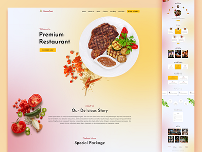 Restaurant & food delivery service Landing Page