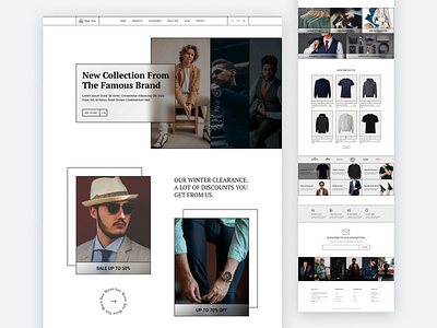 Online clothing store website design
