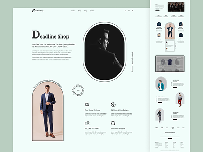Online cloth store Home page design