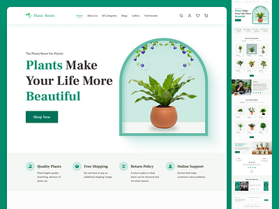 Plant shop home page design