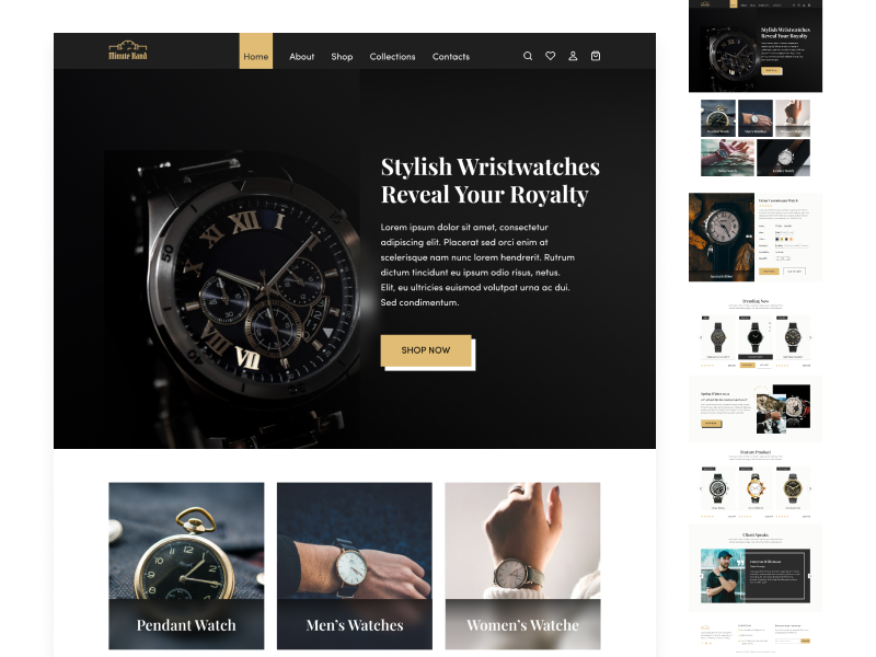 Watch website landing page by Sk ibrahim on Dribbble