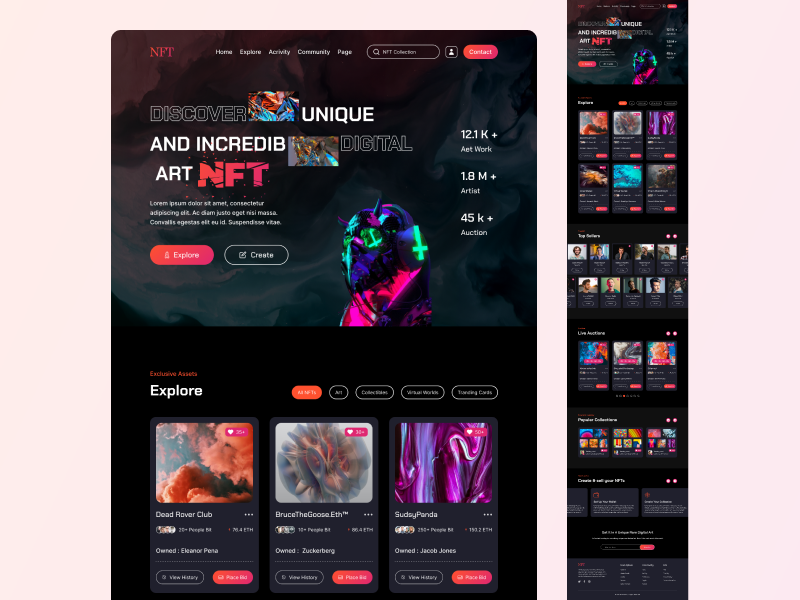 NFT website home page design by Sk ibrahim on Dribbble