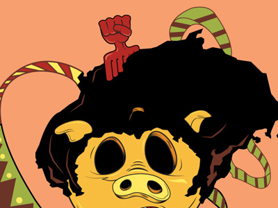 Afro Piggy afro afro piggy golden piggy piggy