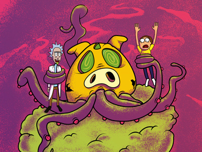 Golden Piggy - Rick and Morty by Robyn Martin on Dribbble