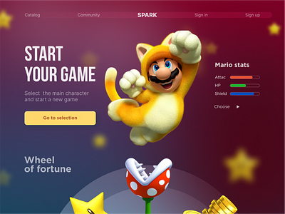 NFT Super Mario Bross game site concept 3d 3d site crypto crypto game design figma for gamers game design game site gaming graphic design landing nft nft game trendy design typography ui ux ui webdesign website