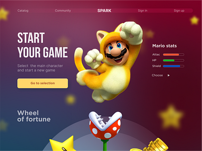 NFT Super Mario Bross game site concept