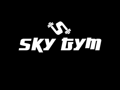 Sky Gym Logo cool design illustration logo minimal symbol typography vector vintage web