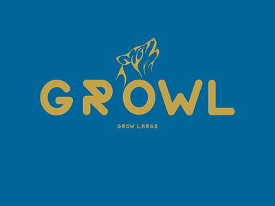 Growl Logo cool design illustration logo minimal symbol typography vector vintage web