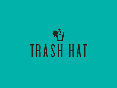 Trash Hat Logo cool design icon illustration logo minimal symbol typography vector vintage