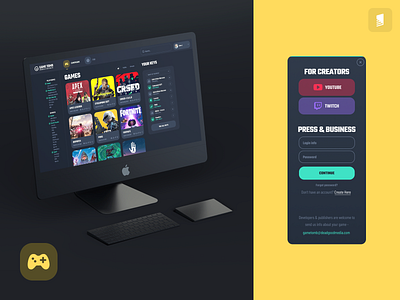 GameTomb / Website UI redesign campaign clear cute dark design game games interface responsive rounded ui web