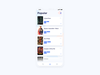 Movie watchlist concept app design ios movies ui