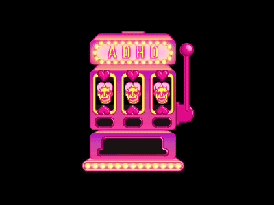 ADHD slot machine adhd animation gif pink slot machine