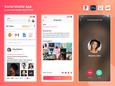 Social Mobile Application - UI UX Project