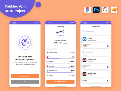 Banking Mobile App - UI UX Project