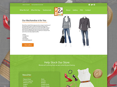 A Design New2You california clothing concept green jeans mannequin photography squeeze webdesign website