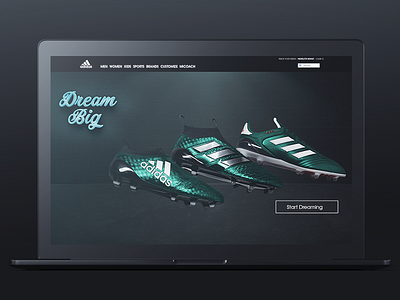 AdidasFootball campaign football nike screendesign ui ux webdesign