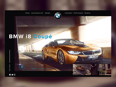 BMW i8 Landingpage Concept bmw microsite screendesign ui ux webdesign