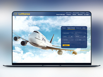 Lufthansa Landingpage design lufthansa plane ui ux web