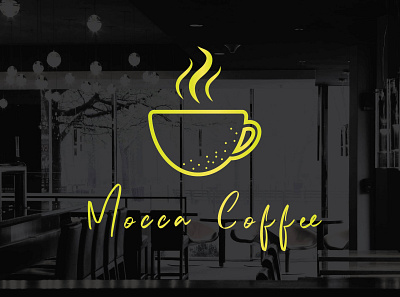 Mocca Coffee branding design flat illustration logo