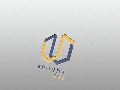 Rhonda Arts branding design flat illustration logo