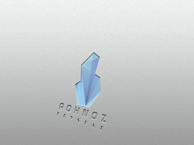 Rohnoz Crystal branding design flat illustration logo