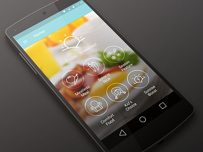 Cookspiration App for Android L [Designed in Sketch App]