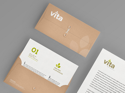 Vita Branding branding clean green logo logo design plant recycled vita white ink