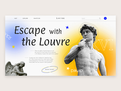 Louvre website redesign art design landing louvre mainscreen museum redesign ui ux website