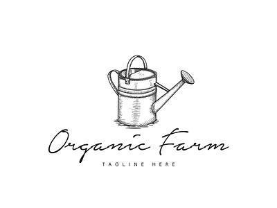 Organic farm vintage logo