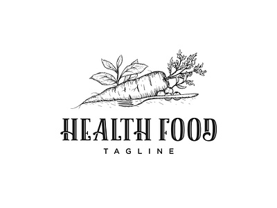 Health food logo vintage