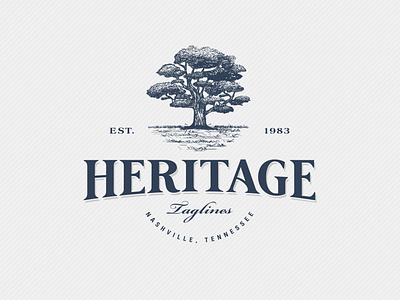 Heritage old tree logo vintage