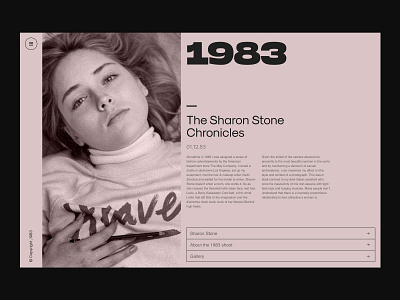 The Sharon Stone Chronicles branding clean design illustration logo meneur paris thadde ui ux