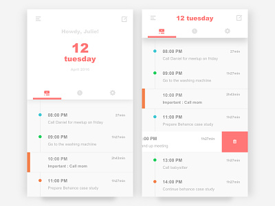 Events app app daily events experience interface meneur mobile sketch thadde ui user ux