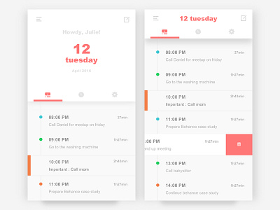 Events app app daily events experience interface meneur mobile sketch thadde ui user ux