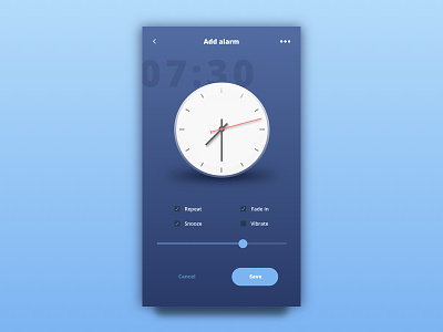 Clock alarm app clock daily experience interface meneur mobile sketch thadde ui user ux
