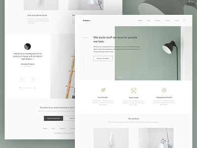 Product Agency Homepage clean design furniture homepage interaction interface meneur template thadde ui user ux