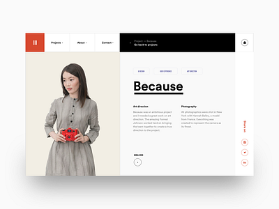 #8 Portfolio page by Thaddé on Dribbble