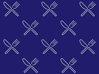 Dinner Pattern design fork graphic icon knife minimal pattern