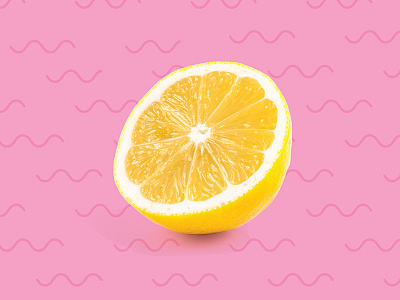 Because Lemonade color happiness happy lemon lemonade pink squiggle yellow