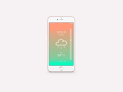 Weather App Iphone 6s Mockup app design graphic iphone minimal mockup ui ux weather
