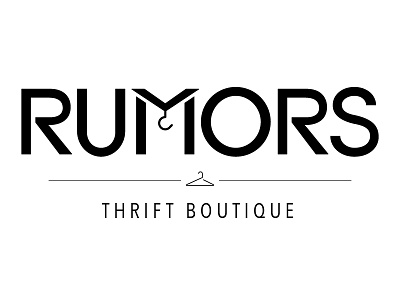 Rumors Revised Logo brand clothes design graphic letter logo richmond thrift typography