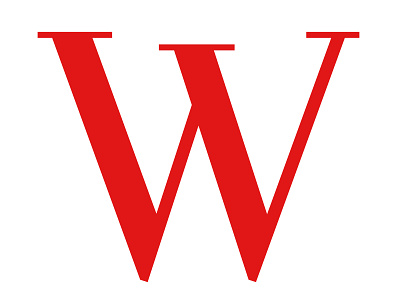 Wonder design font graphic letter modern red serif type typographic typography w wonder