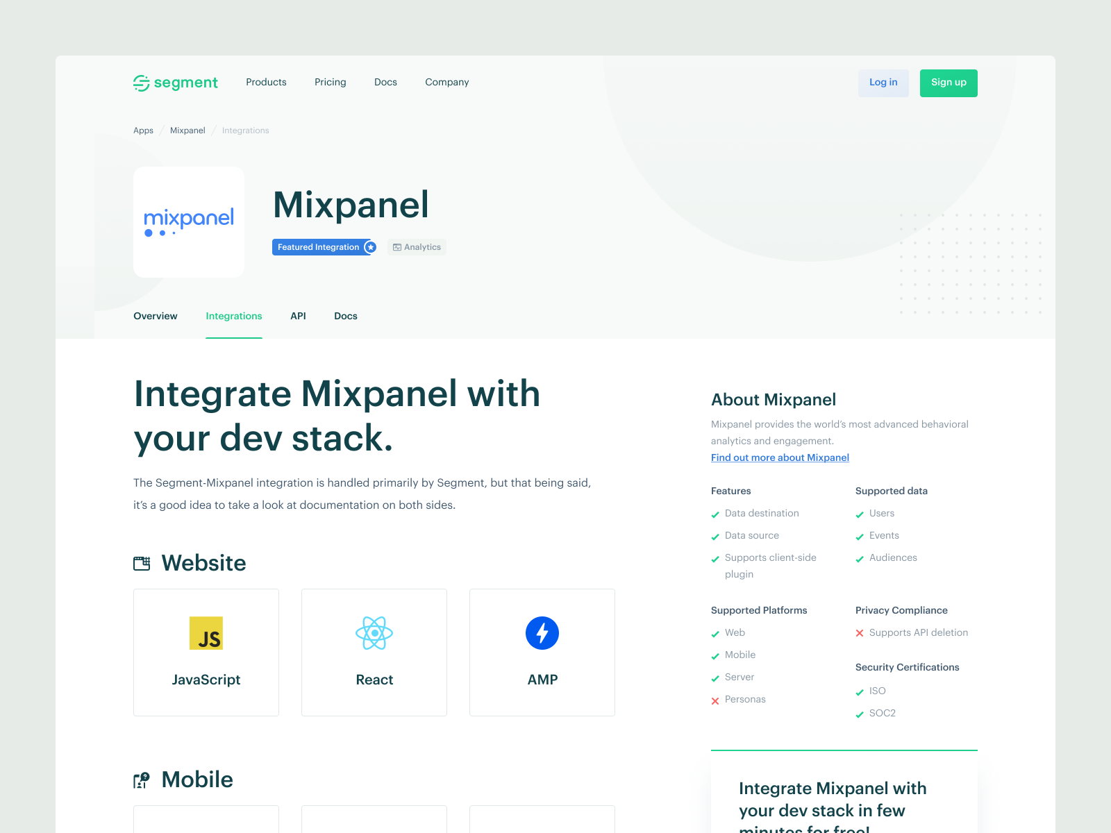 Segment — Catalog Integrations by Damian Redecki for tonik on Dribbble