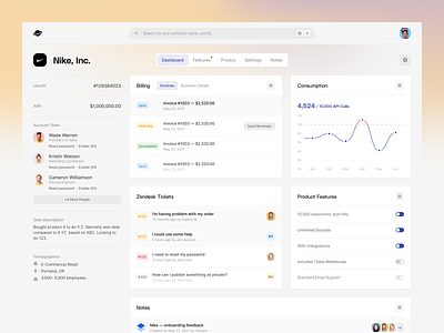 🪐 Saturn — Customer Dashboard