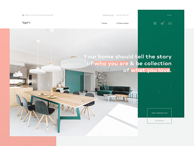 H. ome clean design furniture gray green pink shop store ui ux web white