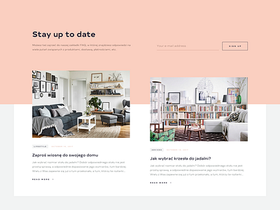 H. blog clean design furniture gray green pink shop store ui ux web white